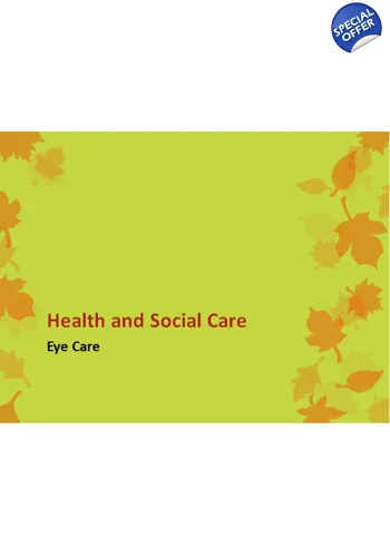 Eye Care Awareness Training Resources