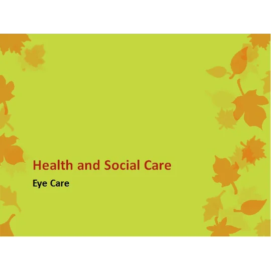 Eye Care Awareness Training Resources