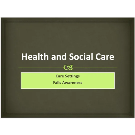 Falls Awareness and Prevention Training Resources