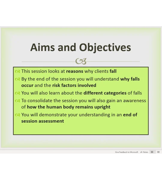 Falls Awareness and Prevention Training Resources