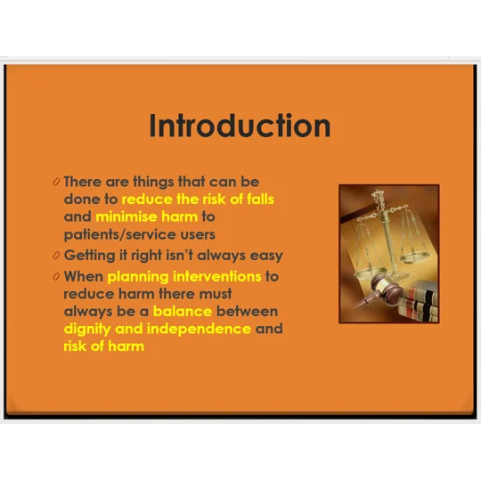 Falls Awareness and Prevention Training Resources