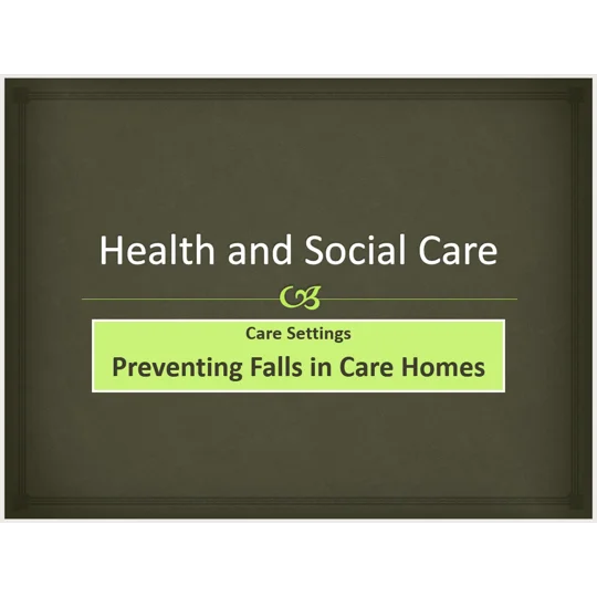 Falls Awareness and Prevention Training Resources