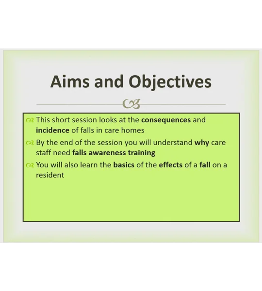 Falls Awareness and Prevention Training Resources