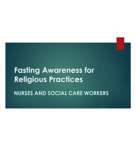 Fasting Awareness for Religious Practices Training Resources