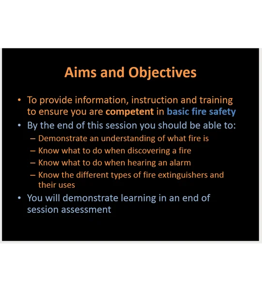 Fire Safety Awareness Training Resources