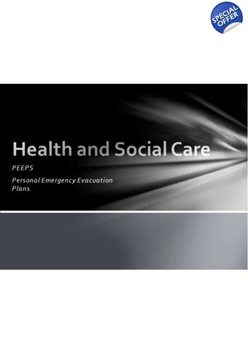 Personal Emergency Evacuation Plans PEEPS Training Resources