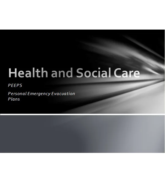 Personal Emergency Evacuation Plans PEEPS Training Resources