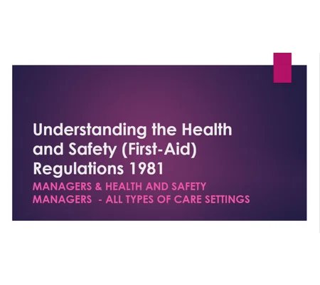 Health and Safety First Aid Regulations Training Resources