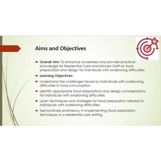 Food Modification for Eating Difficulties Training Resources