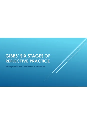 Reflective Practice Gibbs’ Six Stages of Reflective Practice Training Resources