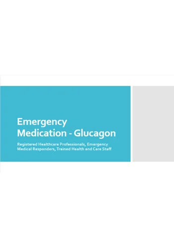 Glucagon Emergency Medication Training Resources