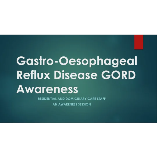 GORD (GERD) Awareness Training Resources