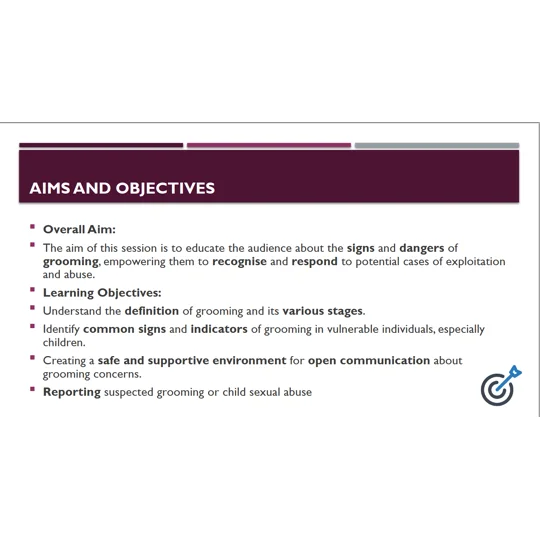 Grooming Awareness Training Resources