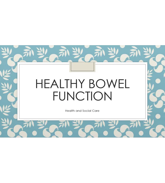 Healthy Bowel Function Awareness Training Resources