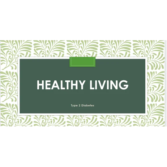 Healthy Living for People with Type 2 Diabetes Training Resources