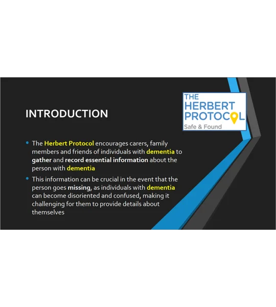 Herbert Protocol Missing Persons Training Resources