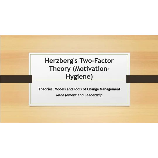 Herzberg's Two-Factor Theory Motivation-Hygiene Training Resources