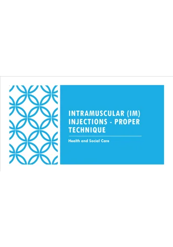 Intramuscular Injections Technique & Steps to Take Training Resources