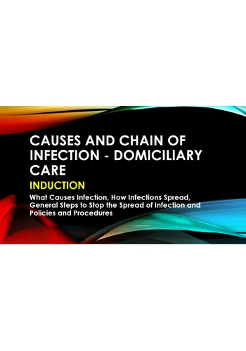 Induction - Domiciliary Care - Causes and Chain of Infection Training Resources