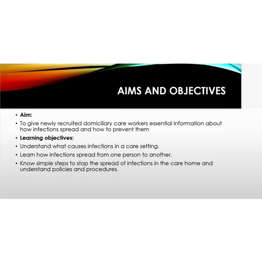Induction - Domiciliary Care - Causes and Chain of Infection Training Resources