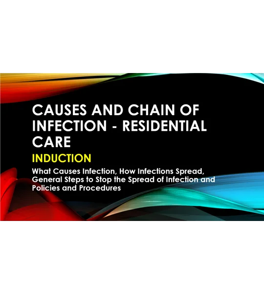 Induction - Residential Care - Causes and Chain of Infection Training Resources