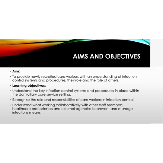 Induction - Domiciliary Care - Infection Control Training Resources