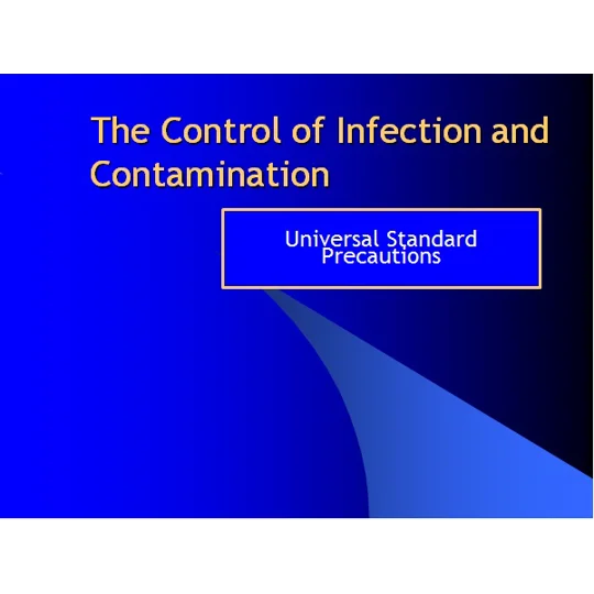 Infection Control Universal Standard Precautions Training Resources