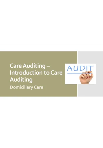 Introduction to Care Audits Domiciliary Care Training Resources