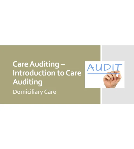 Introduction to Care Audits Domiciliary Care Training Resources