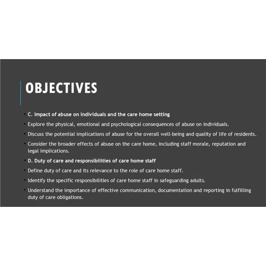 Safeguarding Introduction to Safeguarding Adults Residential Care Training Resources