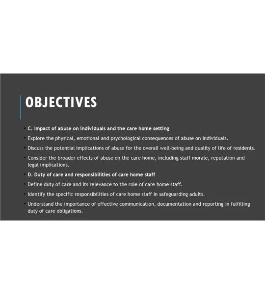 Safeguarding Introduction to Safeguarding Adults Residential Care Training Resources