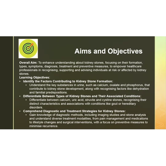 Kidney Stones Awareness Training Resources