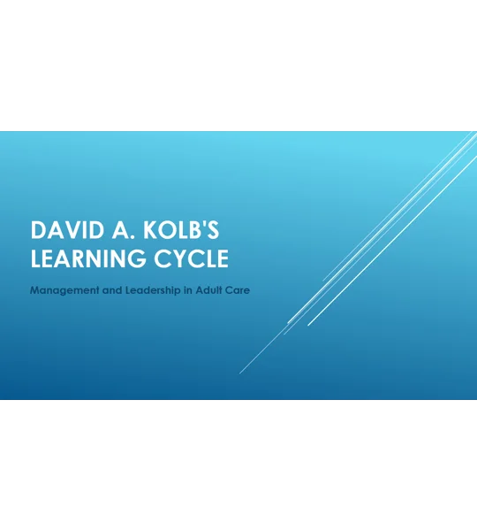 Kolb's Learning Cycle Theory Training Resources