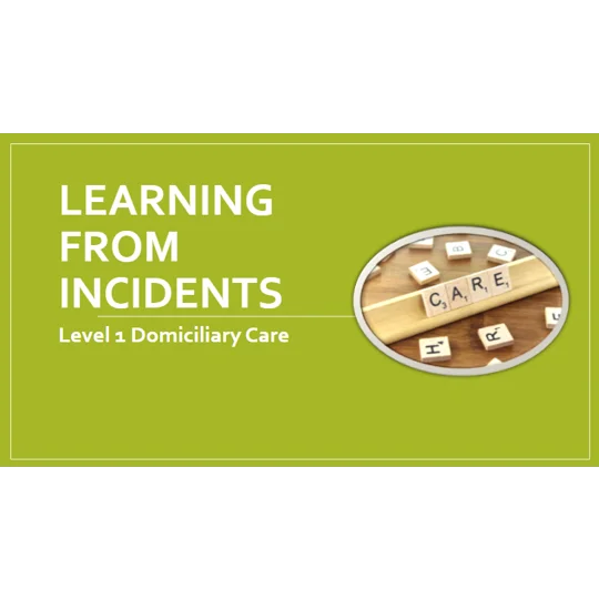 Learning from Incidents Domiciliary Care Level 1 Training Resources