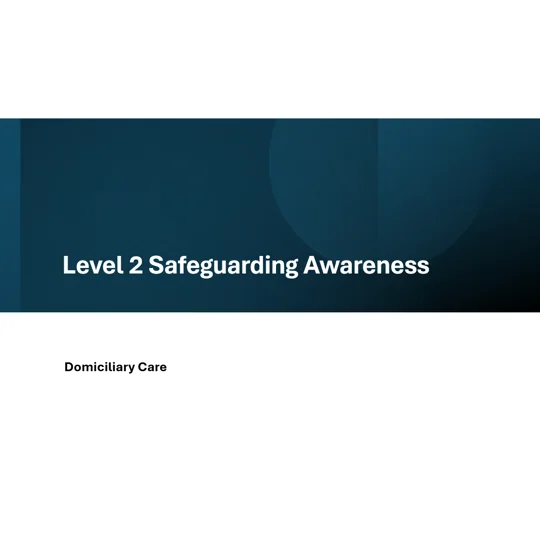 Domiciliary Care Safeguarding Awareness Level 2 Training Resources
