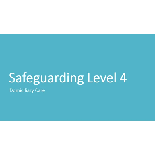 Domiciliary Care Safeguarding Awareness Level 4 Training Resources
