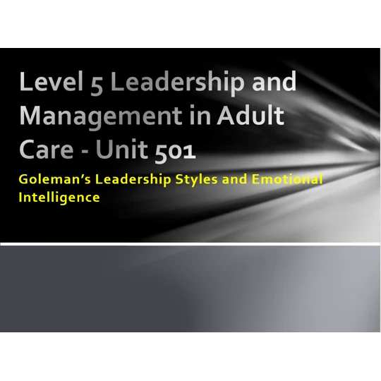 Goleman's Leadership Styles Training Resources