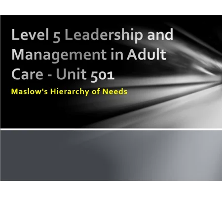 Maslow's Hierarchy of Needs​ Training Resources