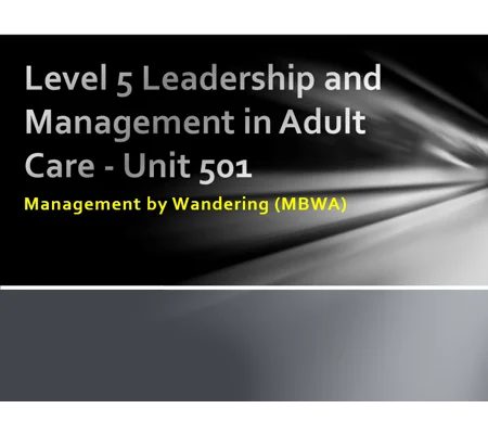 Managing by Wandering Around (MWBA) Training Resources