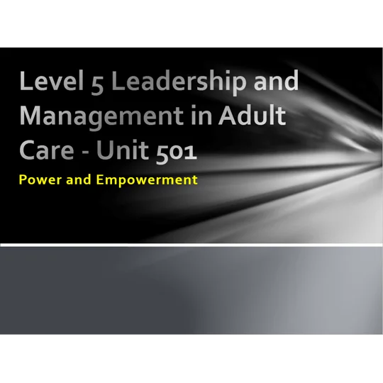 Power and Empowerment Training Resources
