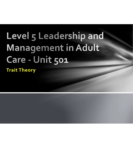 Trait Theory Training Resources