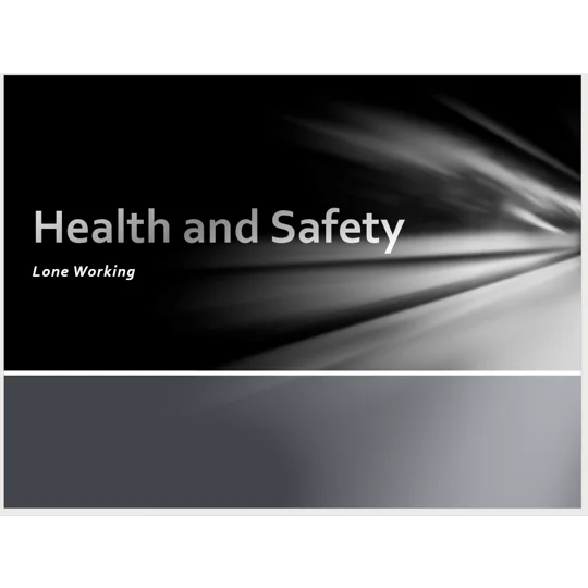 Lone Working Awareness Training Resources