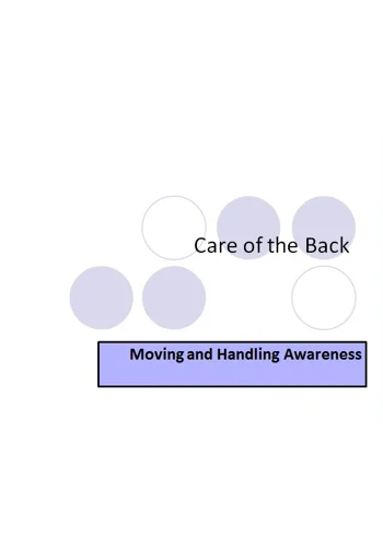 Manual Handling and Back Care Training Resources