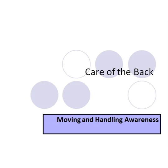 Manual Handling and Back Care Training Resources