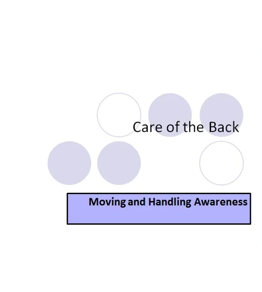 Manual Handling and Back Care Training Resources