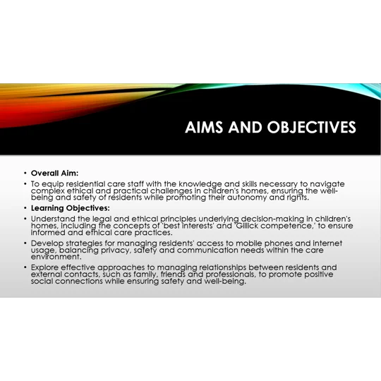 Mobile Phones & Relationships Children's Residential Care Training Resources