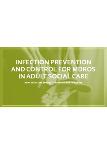 Infection Control Multi Resistant Organisms MDRO Training Resources