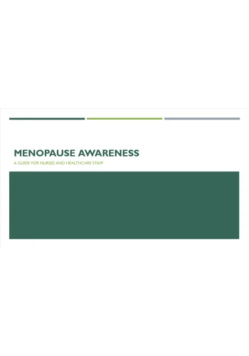 Menopause Awareness Training Resources