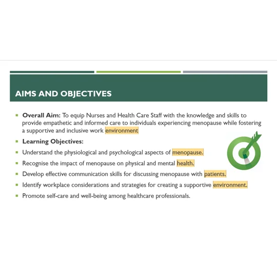Menopause Awareness Training Resources
