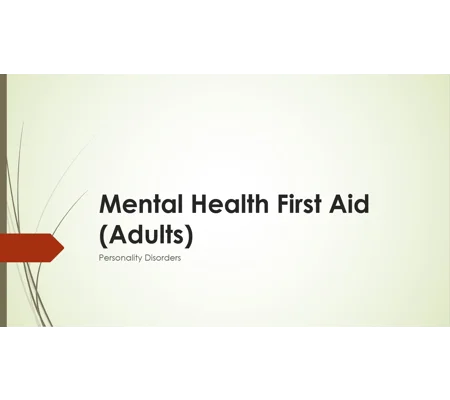 PFA Personality Disorders Training Resources